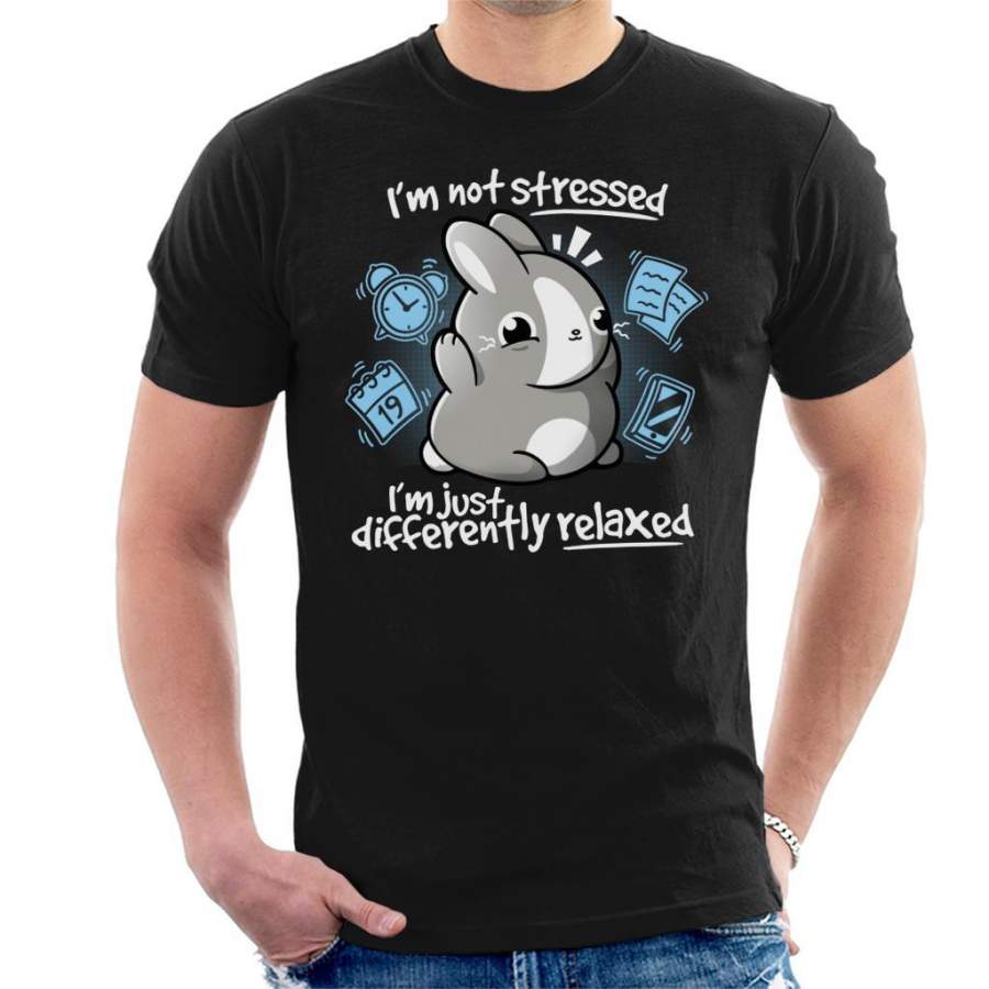 Cute Stressed Bunny Men’s T-Shirt