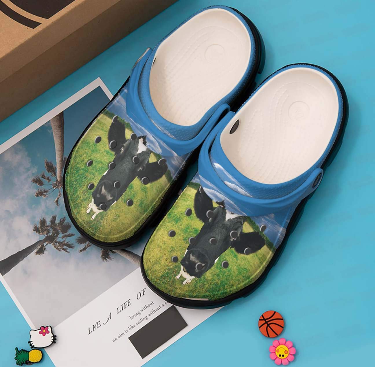 Cow Personalized Clog, Custom Name, Text, Color, Number Fashion Style For Women, Men, Kid, Print 3D Cow Grass