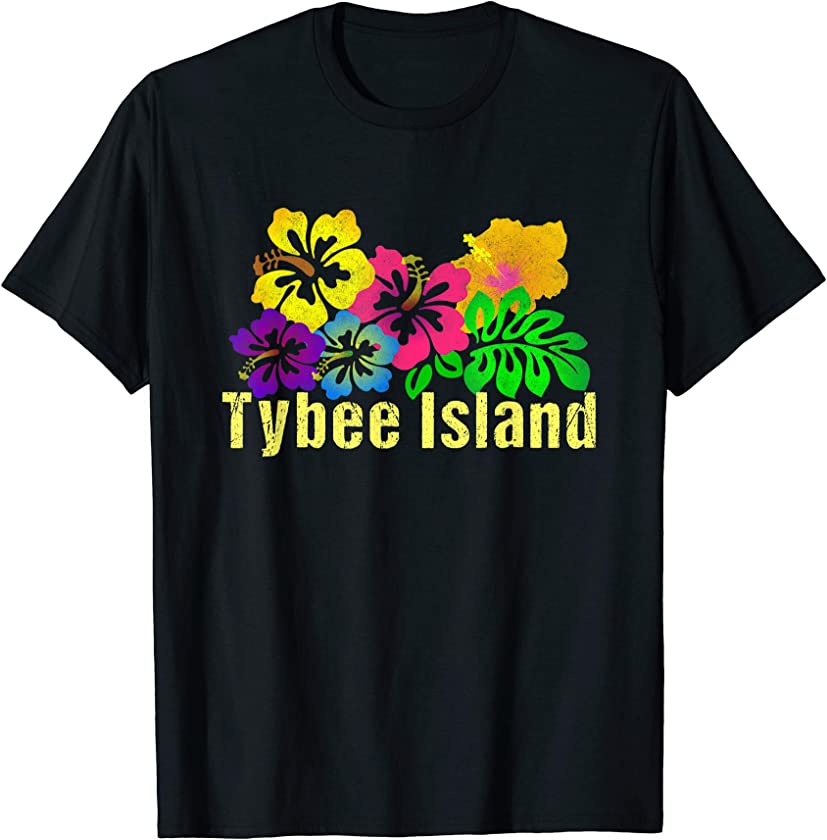 Vintage Tybee Island Tropical Beach Surf T-Shirt