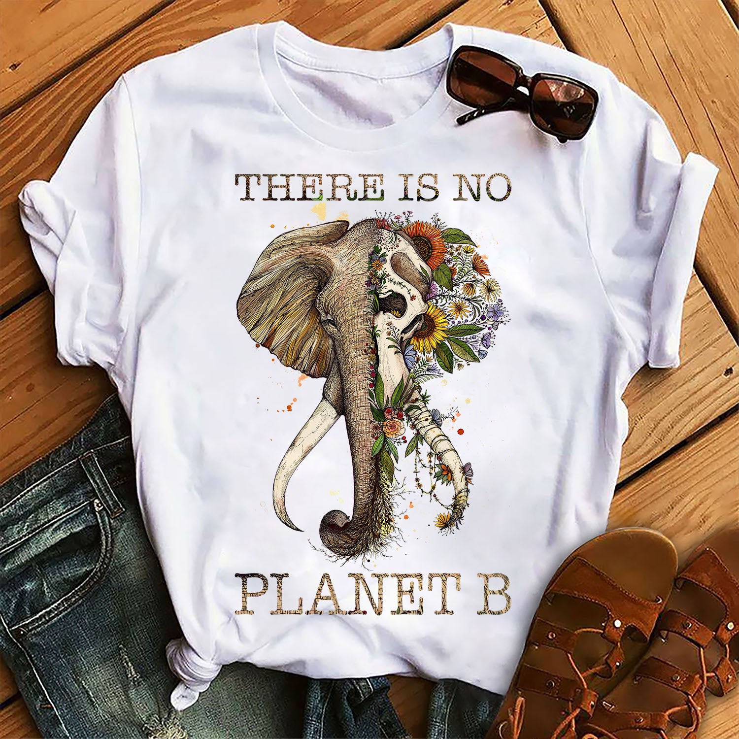 There Is No Planet B Funny Elephant Lover Gift Graphic Unisex T Shirt, Sweatshirt, Hoodie Size S – 5XL