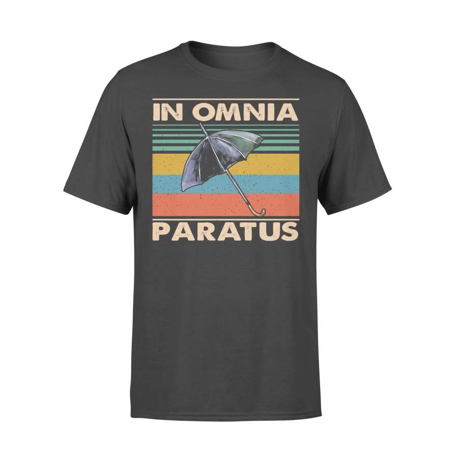 Umbrella In Omnia Paratus Vintage T-shirt