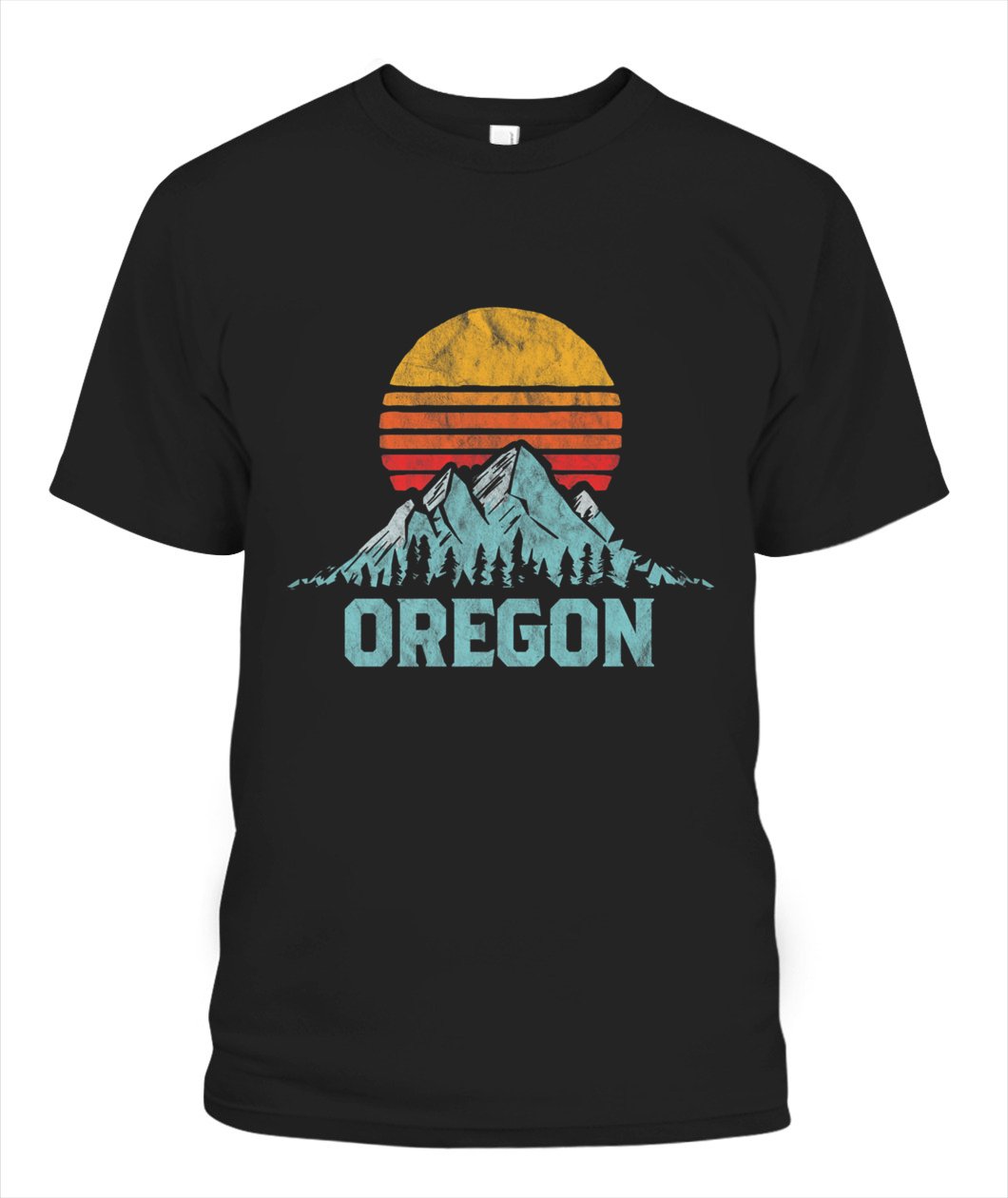 Vintage Oregon Retro Distressed Mountains Customize Any Ideas, Personalized T-shirt, Hoodie Adult, Kid, Unisex