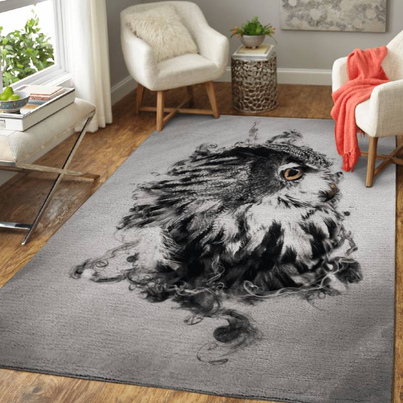 Smokey Owl – Animals Area Rug Carpet