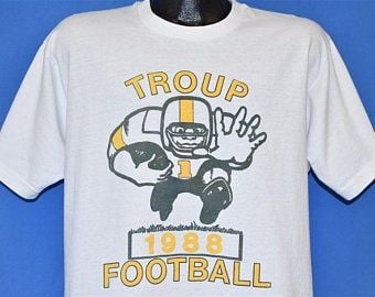 80s Troup County Tigers Football Back N 1988 Lagrange Georgia T-shirt Extra 6411