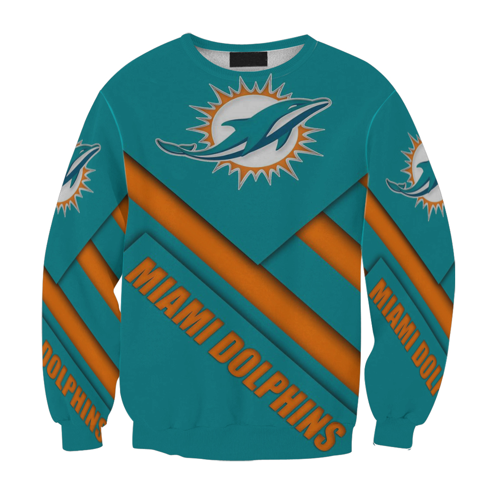 Miami Dolphins Logo Pattern 3 Gift For Fan 3D Full Printing Sweatshirt