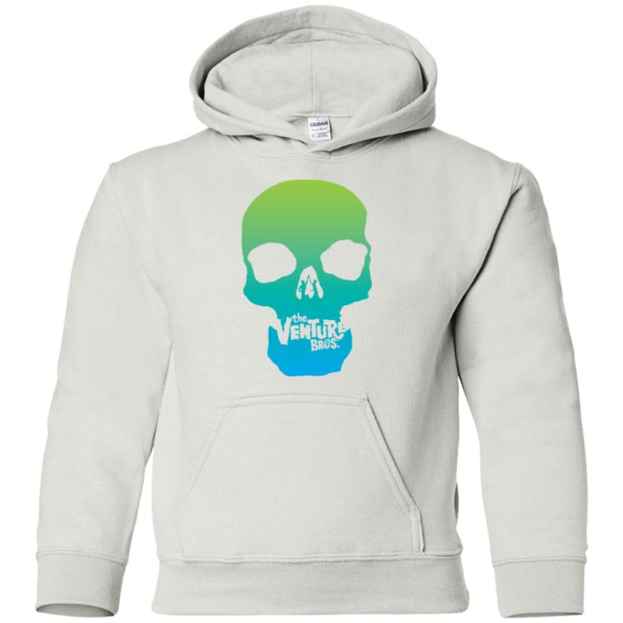 AGR The Venture Bros Skull – Green Blue Youth Pullover Hoodie