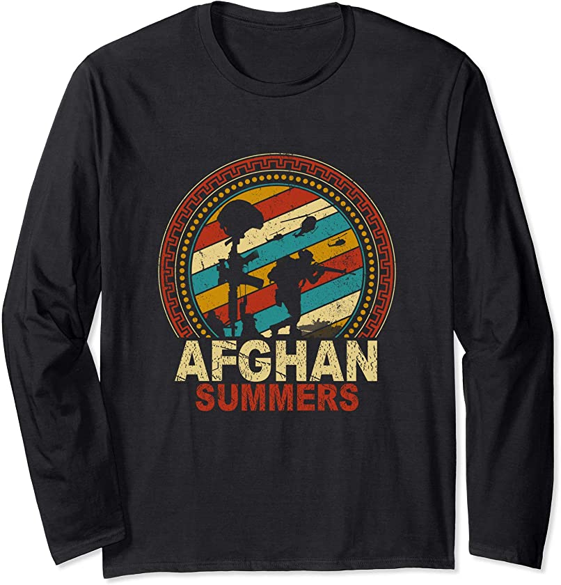 Afghan Summers Veteran Vintage Afghanistan Veterans Gifts Long Sleeve T-Shirt