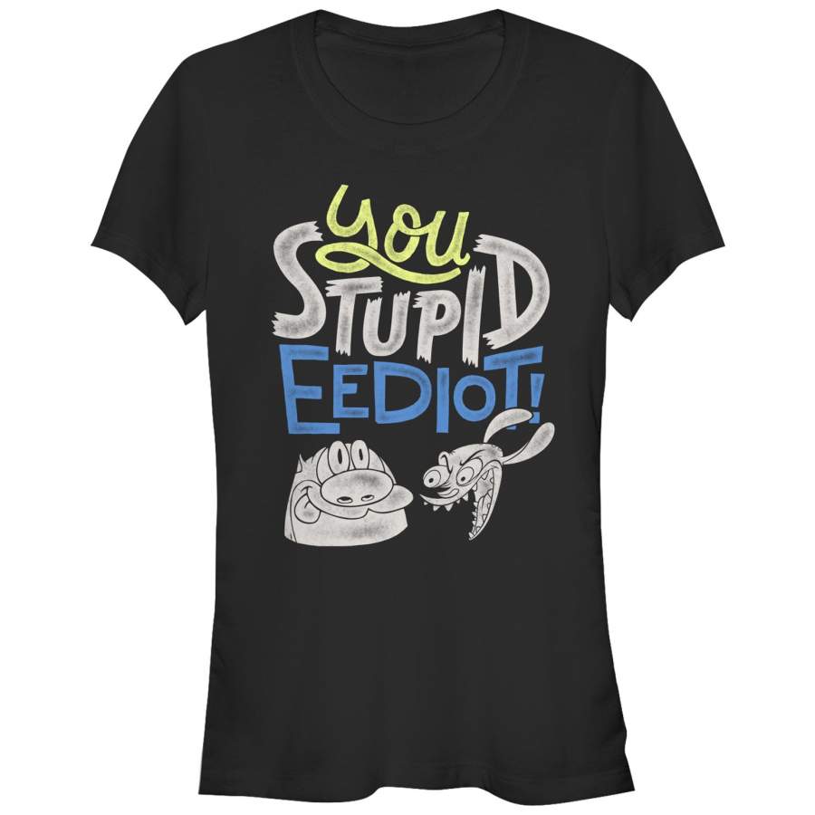 The Ren & Stimpy Show Junior’s Stupid Eediot  T Shirt