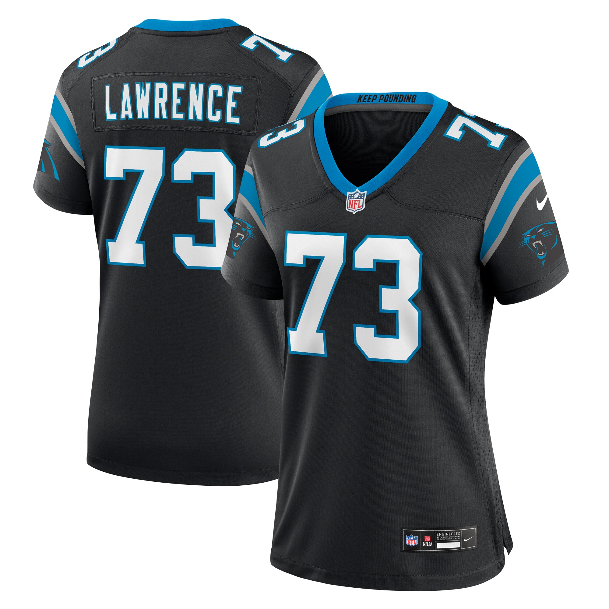 Rashard Lawrence Carolina Panthers Women's Game Jersey – Black