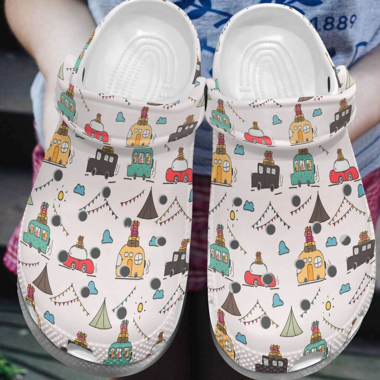 Travel Personalized Clog, Custom Name, Text, Color, Number Fashion Style For Women, Men, Kid, Print 3D Travel Car Pattern