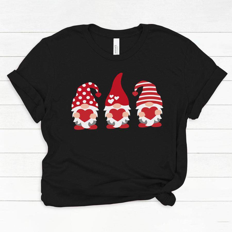Valentines Day Shirt, Three Gnomes Shirt, Gnomes Shirt, Gnome Shirt, Valentine Shirt, Hearts Shirt