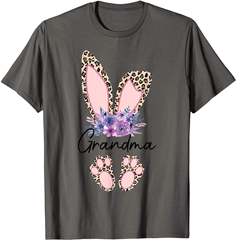 Grandma Easter Cute Easter Bunny Leopard Easter Day Gift T-Shirt