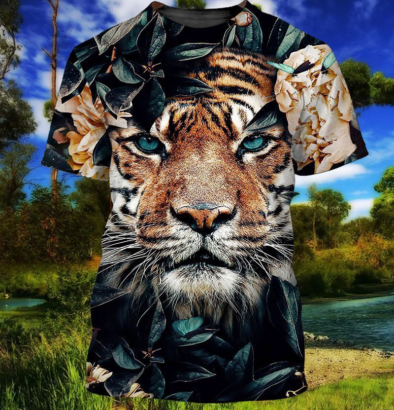 Wild Tiger In The Jungle 3D Full Print Tshirt