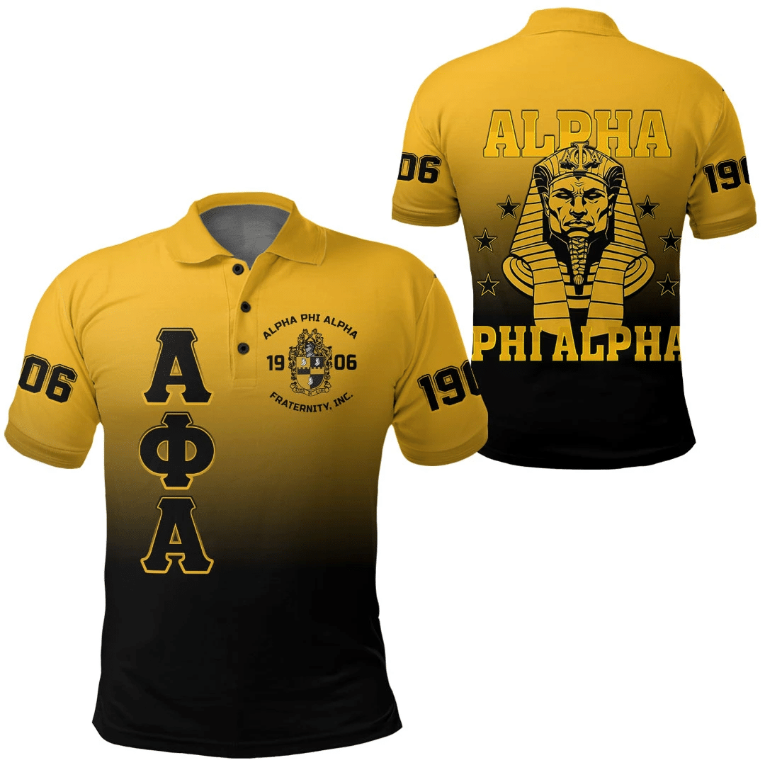 Africa Zone Polo Shirt – Alpha Phi Alpha Gradient Polo Shirts A31