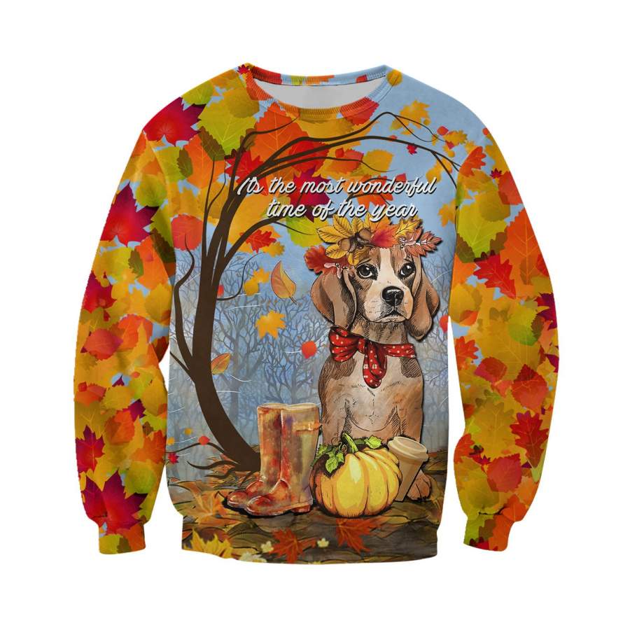 Beagle Autumn Full Printing Shirts – IPH545