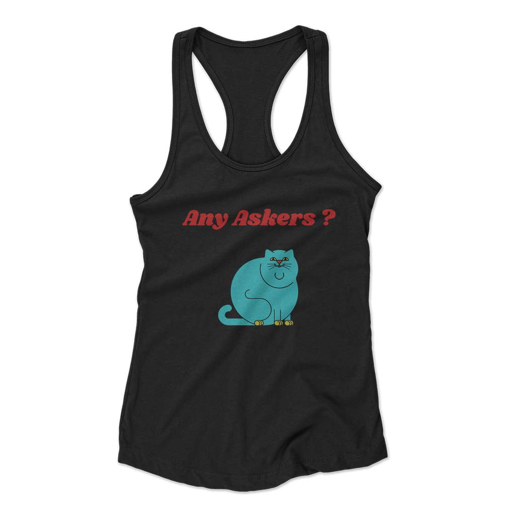 Any Askers Cute Cat Kitten Persuade Woman’S Racerback Tank Top