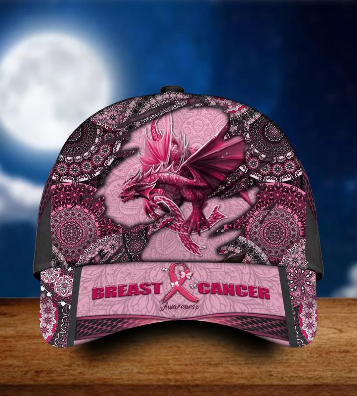 Dragon Breast Cancer Awareness All Over Print Pink Classic Cap- Na01086