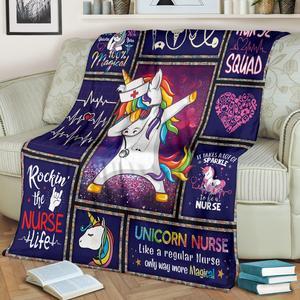 Blanketify Unicorn Nurse Rockin’ The Nurse Life Blanket Gift For Nurse,Unicorn Lovers,Friend,Birthday Gift Home Decor Bedding Couch Sofa Soft And Comfy Cozy