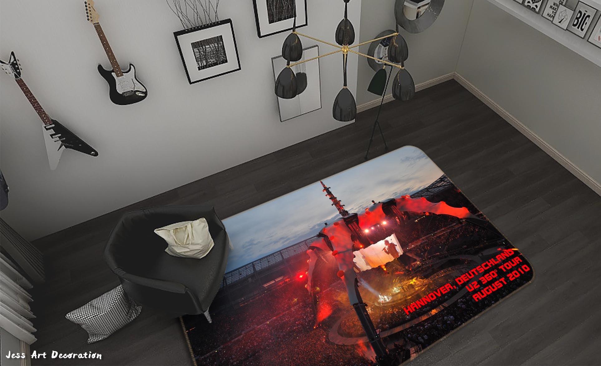 3D U2 Rock Band Non-Slip Rug Mat 206