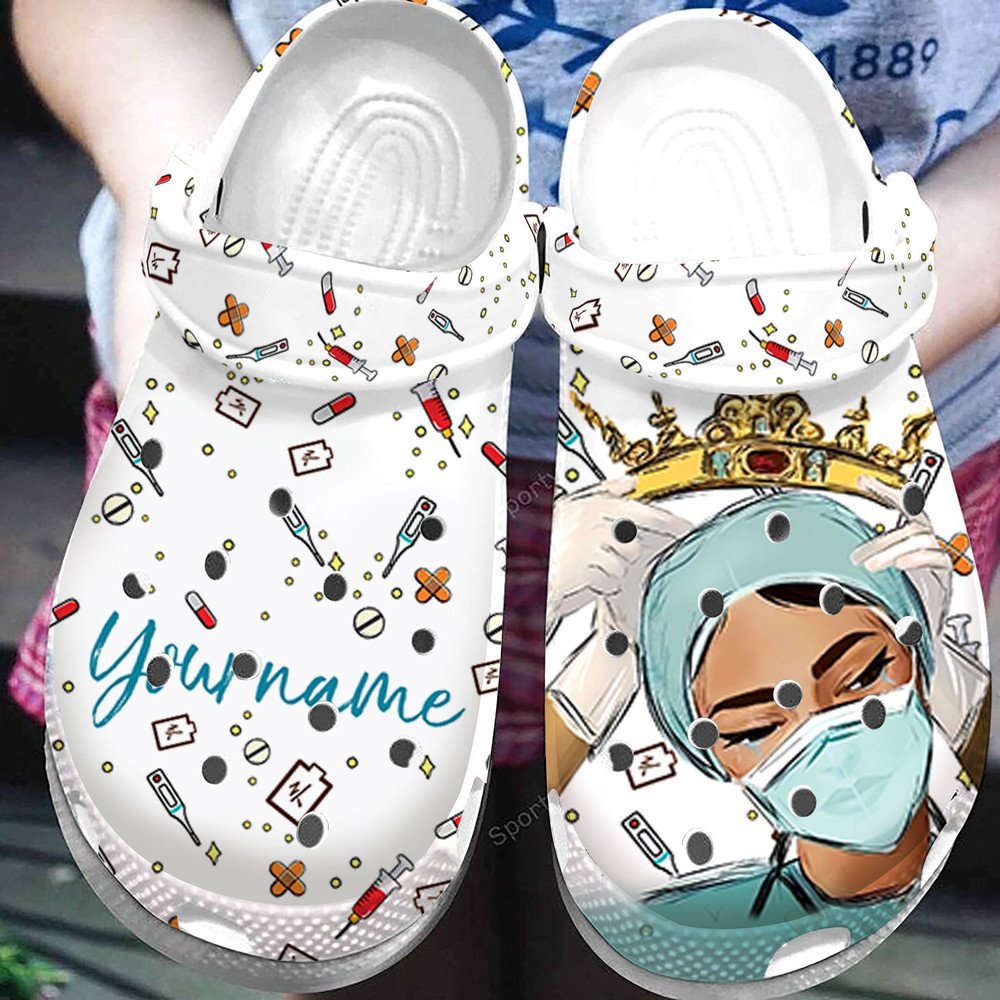 Custom Name Nurse Queen Clogs Shoes – Justbeperfect Shop