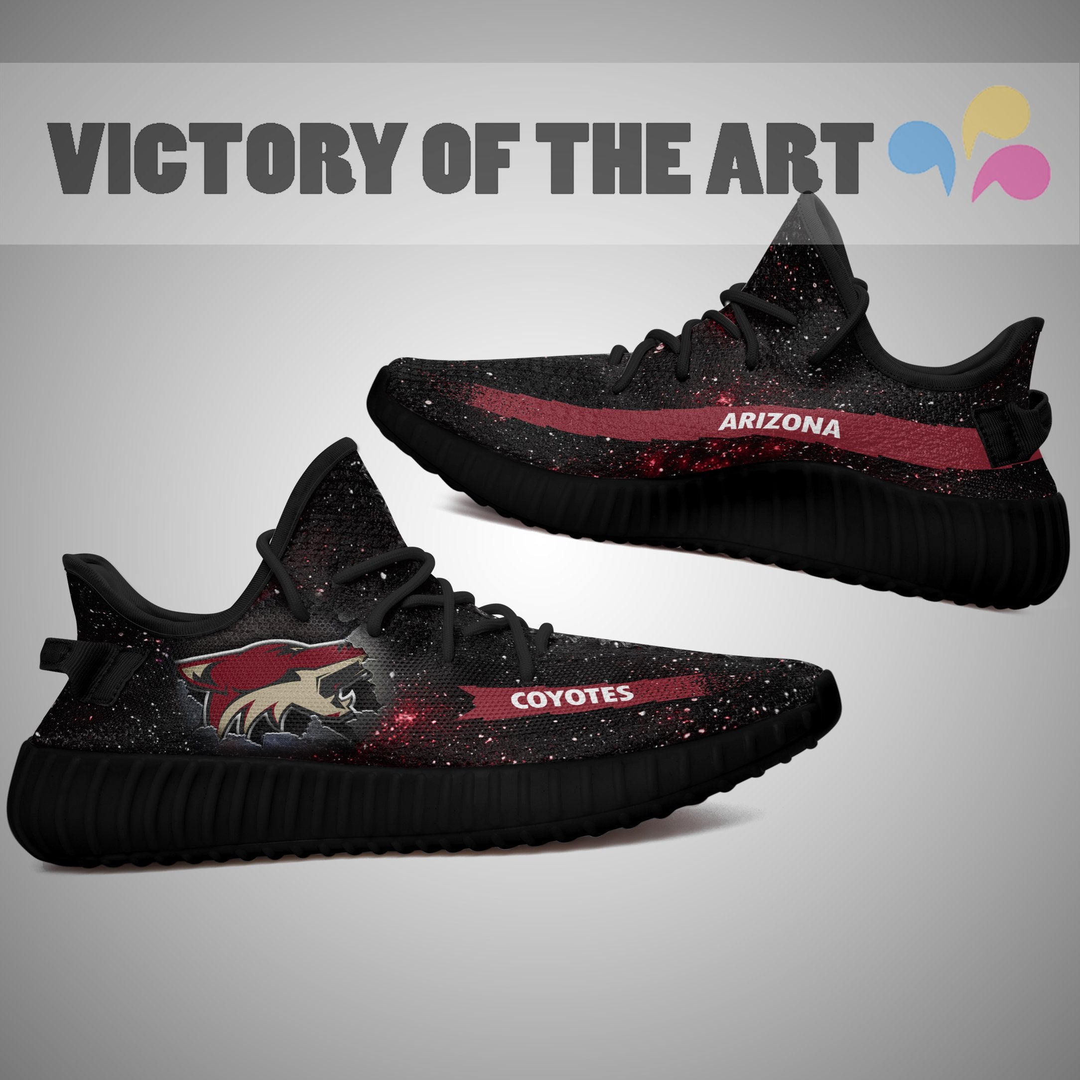 Art Scratch Mystery Arizona Coyotes Yeezy Shoes