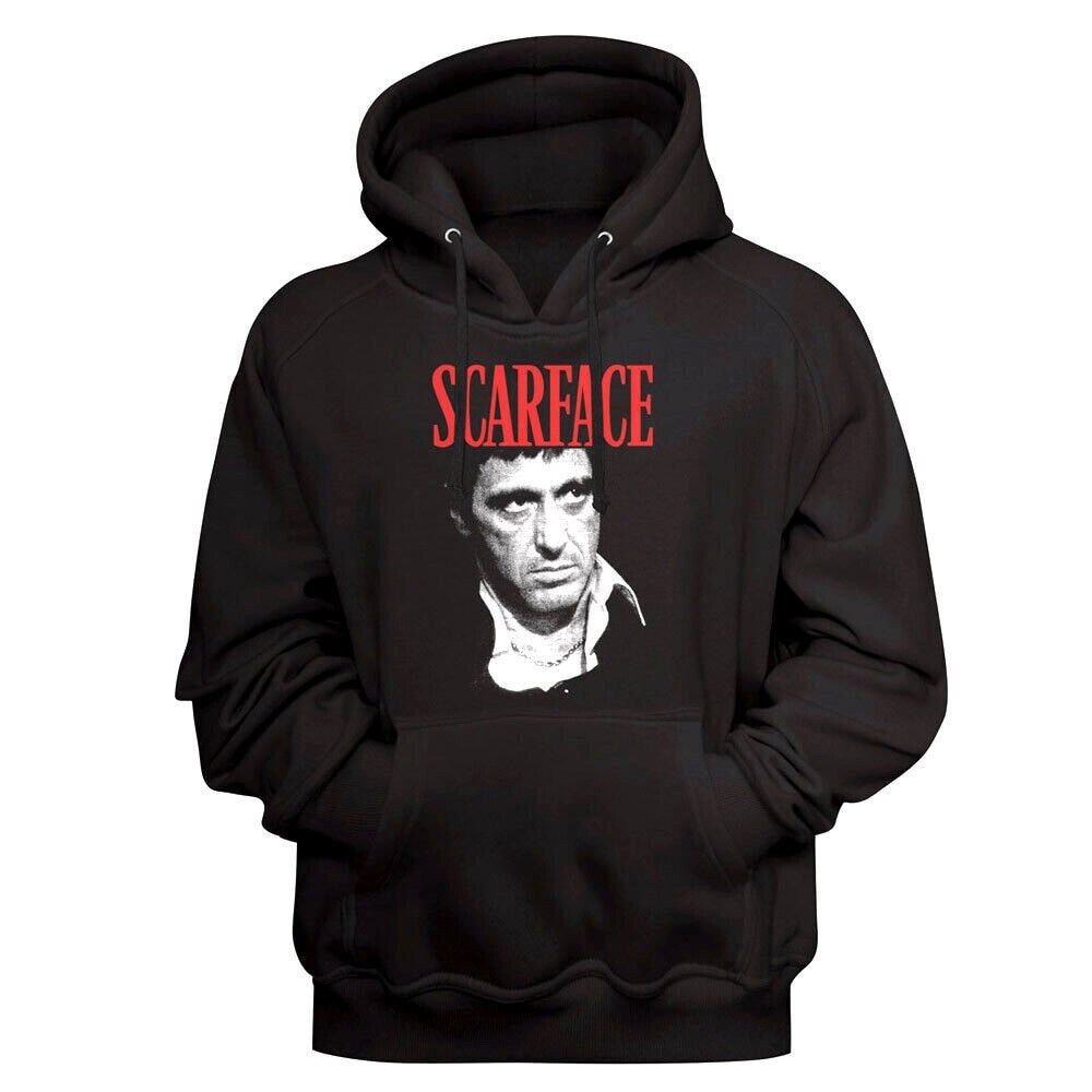 SCARFACE Hoodie Extreme Close-Up Angry Tony Montana Al Pacino Gangster Face