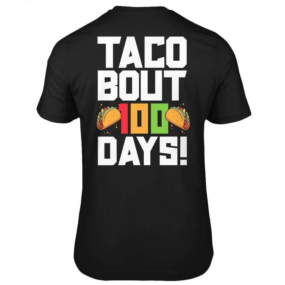 100 Days Of School Shirt For Boys Girls Kids Taco Teacher T Shirts Print On Back