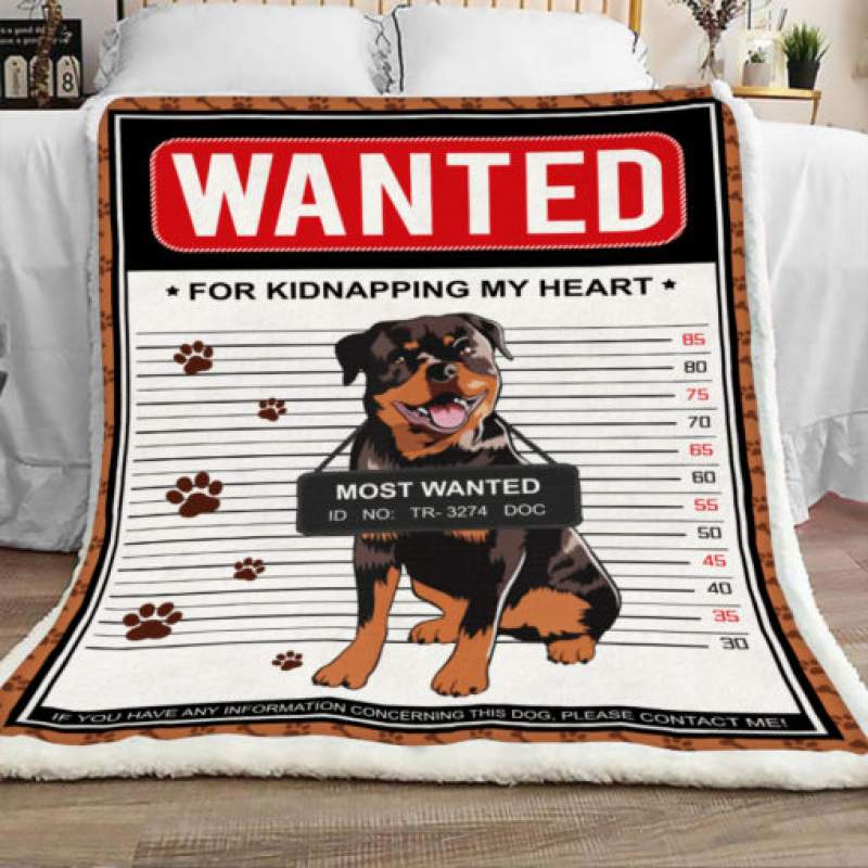 Rottweiler Dog Sherpa Blanket JR2003 87O58