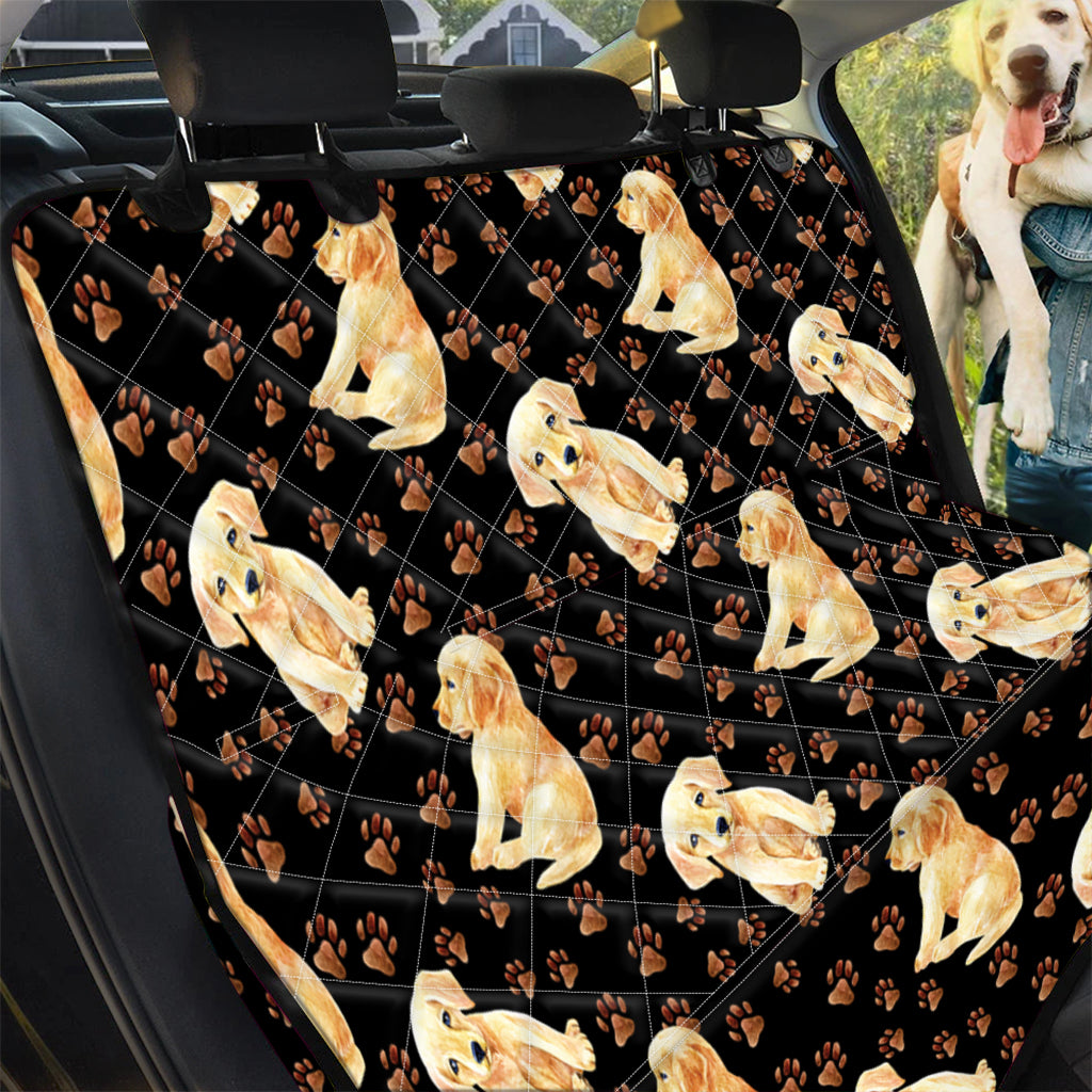 Labrador Retriever Puppy Pattern Print Pet Car Back Seat Cover