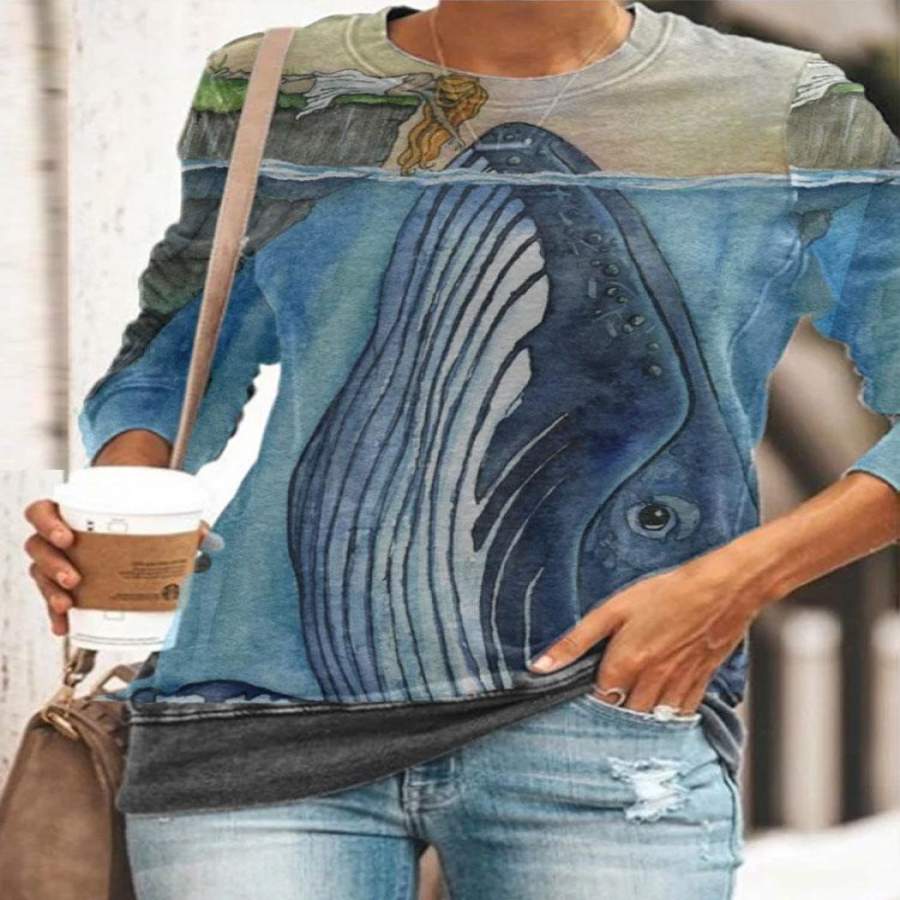 [PRE-SALE] 3D Girls Whale Ocean T-Shirt