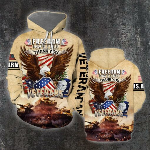 Thank You Veterans 3D All Over Print Shirts For Men & Women, Happy Veteran Memorial 3D Shirts, Veteran Day