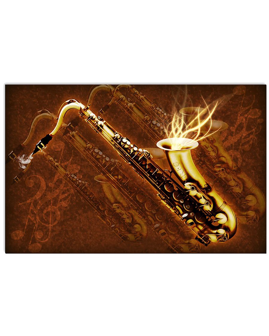 Saxophone Art Horizontal Canvas And Poster | Wall Decor Visual Art
