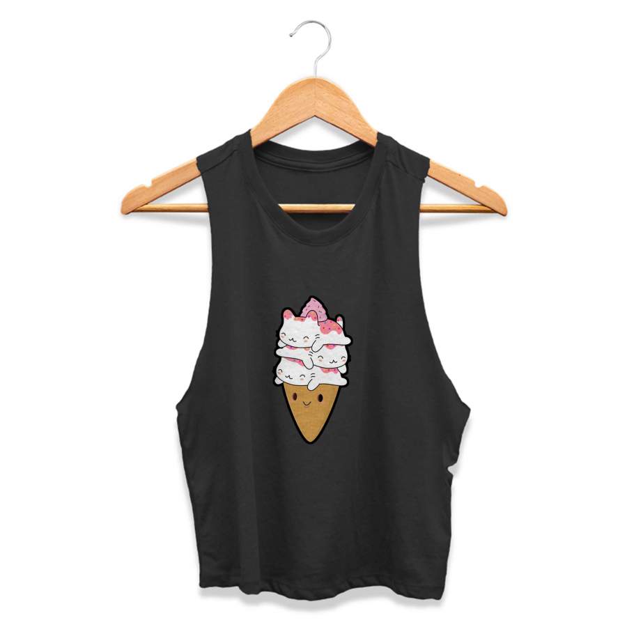 Meowlting Funny Cat Lover Kitty Cool Kitten Birthday Gift Crazy CPY Womans Crop Tanktop Tee