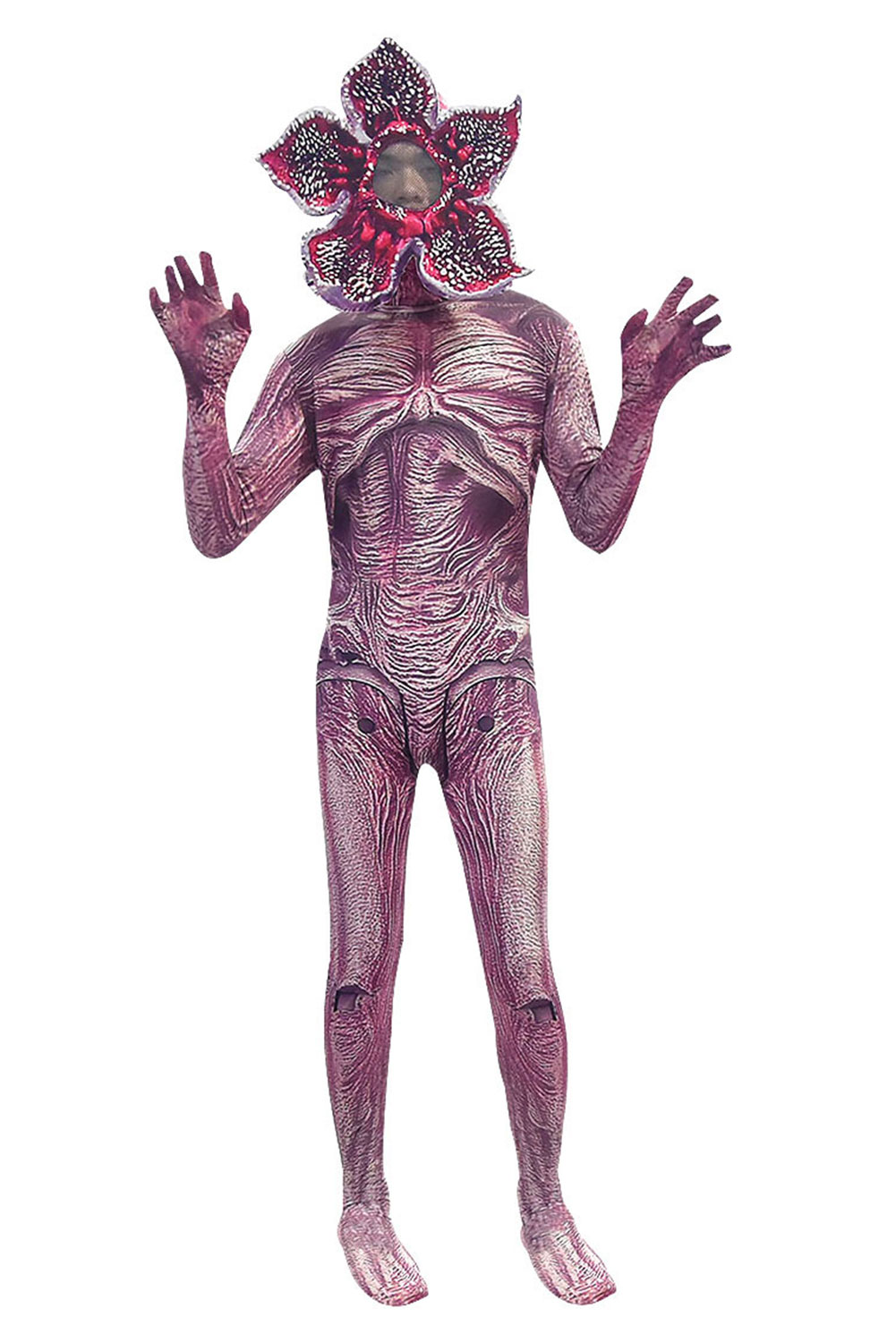 Adult Kid Stranger cos Things Season 3 Demogorgon Cosplay Jumpsuit Bodysuit Mask Outfits Halloween Carneval Suit alx