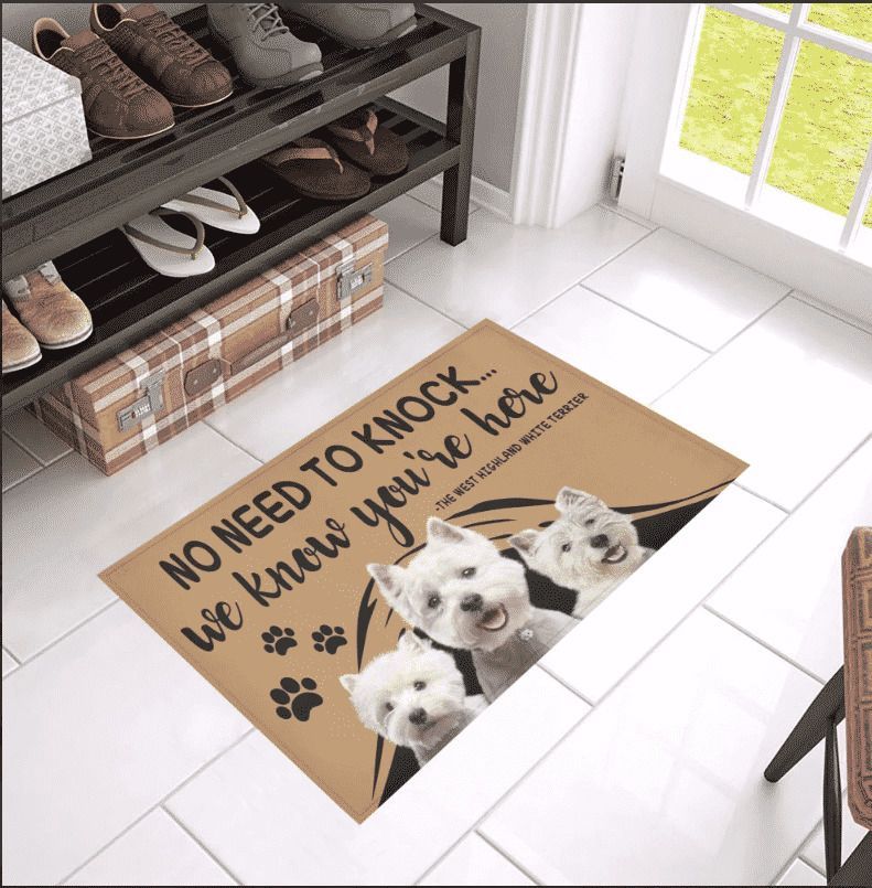 West Highland White Terrier Two Shot CLP0111143D Doormat