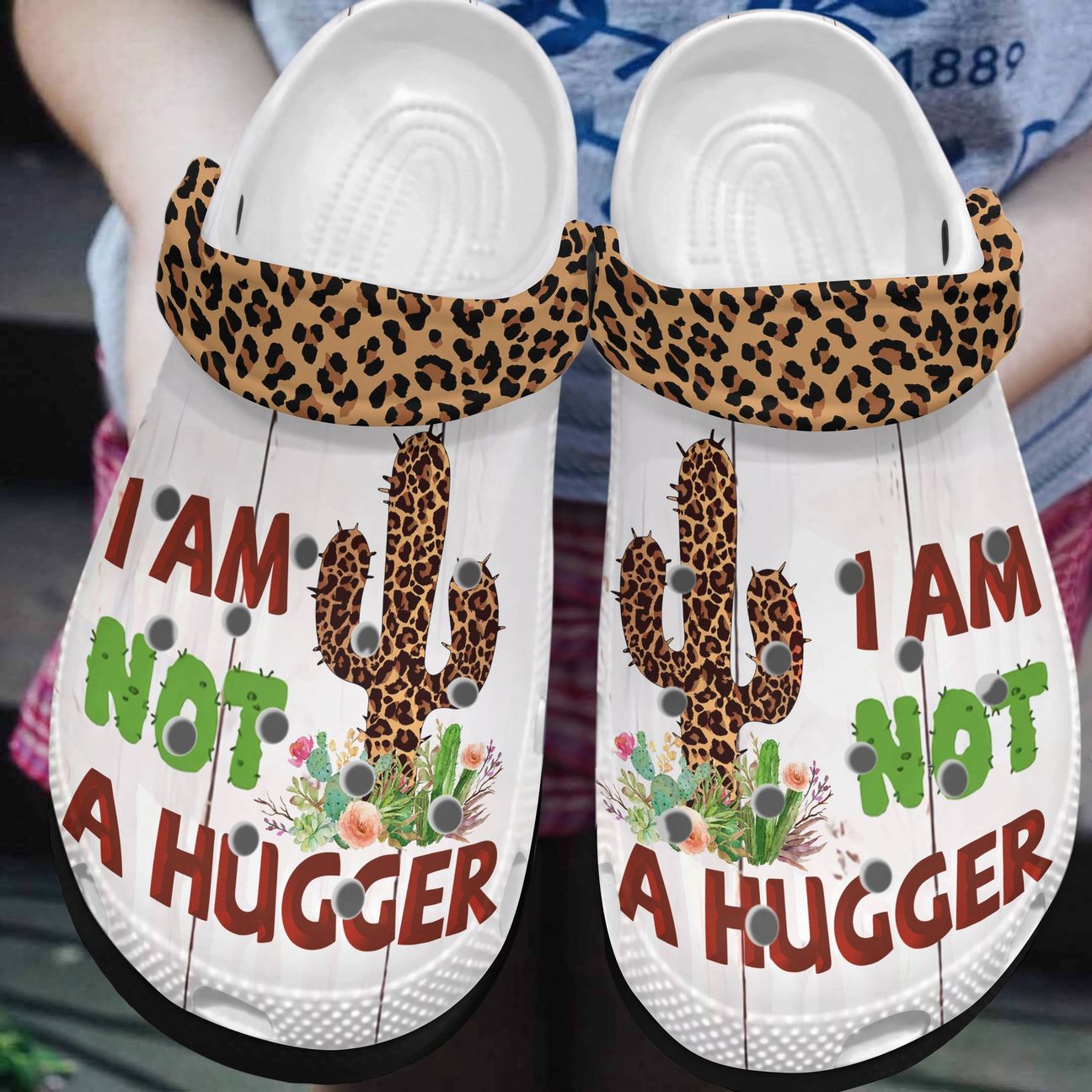 Succulent Personalized Clog, Custom Name, Text, Color, Number Fashion Style For Women, Men, Kid, Print 3D I Am Not A Hugger