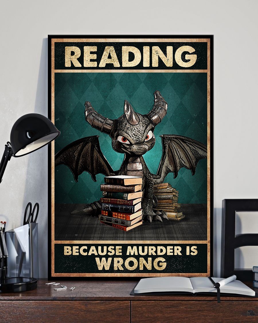 Because Murder Is Wrong Canvas Gift for Friend Birthday Gift Warm Home Decor Wall Art Visual Art