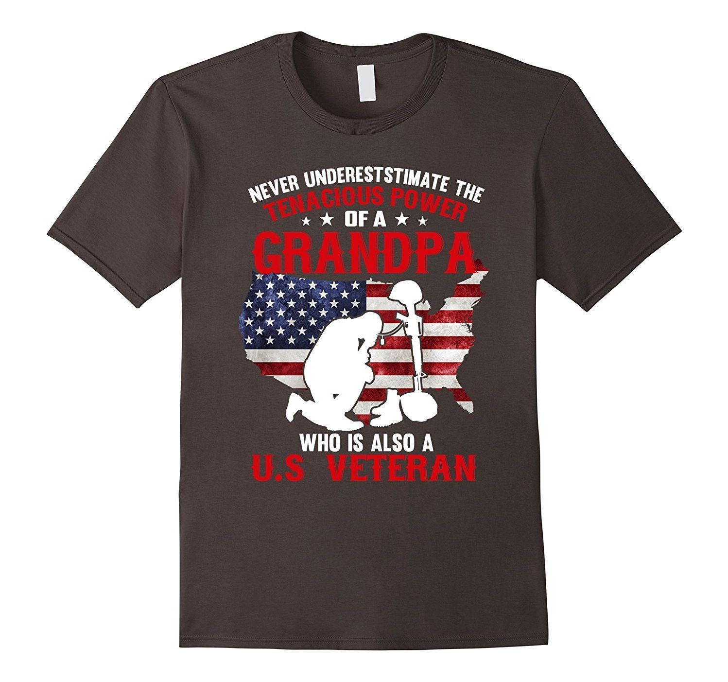 Never Underestimate Power Of A Grandpa U S Veteran Shirt