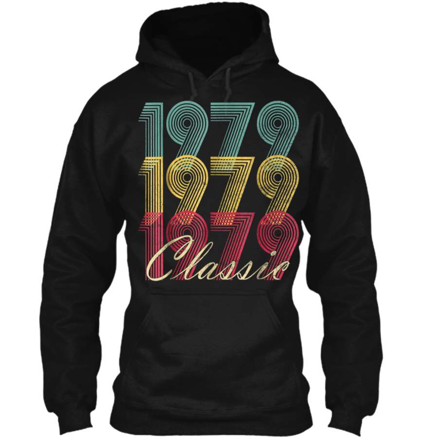 40th Birthday Gift Vintage 1979 Classic Men Women Pullover Hoodie 8 oz