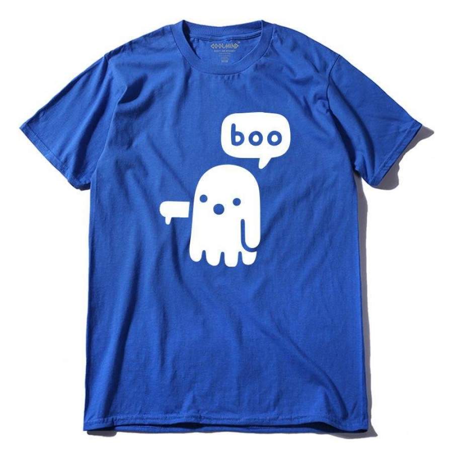 COOLMIND QI0228A casual short sleeve boo printed lovely men Tshirt summer style style  loose 100% cotton T-shirt men tees shirt
