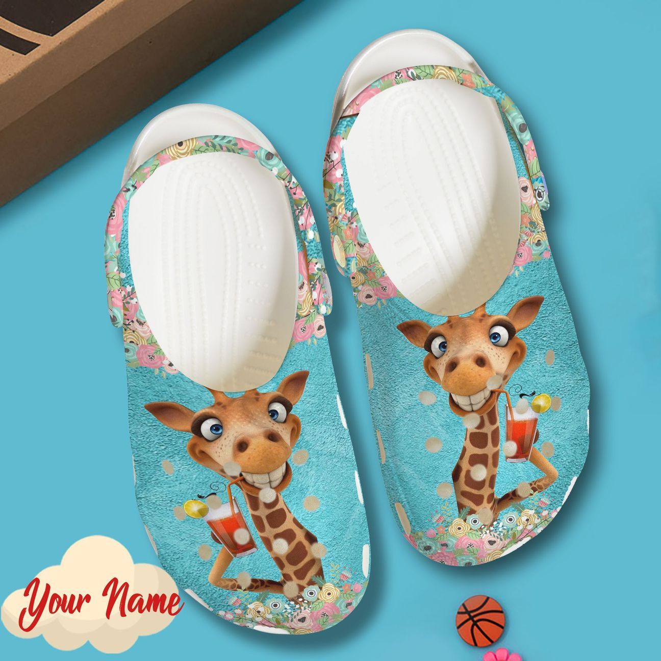 Giraffe Personalized Clog, Custom Name, Text, Color, Number Fashion Style For Women, Men, Kid, Print 3D I Am In Love With Giraffe