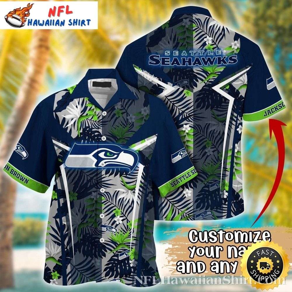 Nfl Seattle Seahawks Jungle Roar Customizable Hawaiian Shirt