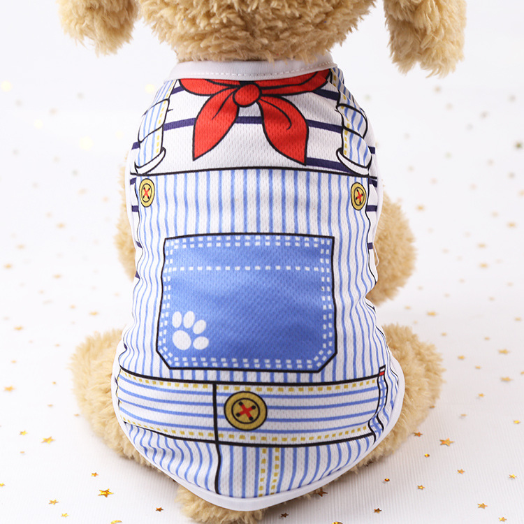 Vest pet spring and summer vest teddy bear beautiful dog clothes cat clothes Vest mesh breathable pet clothes puppy clothes alx