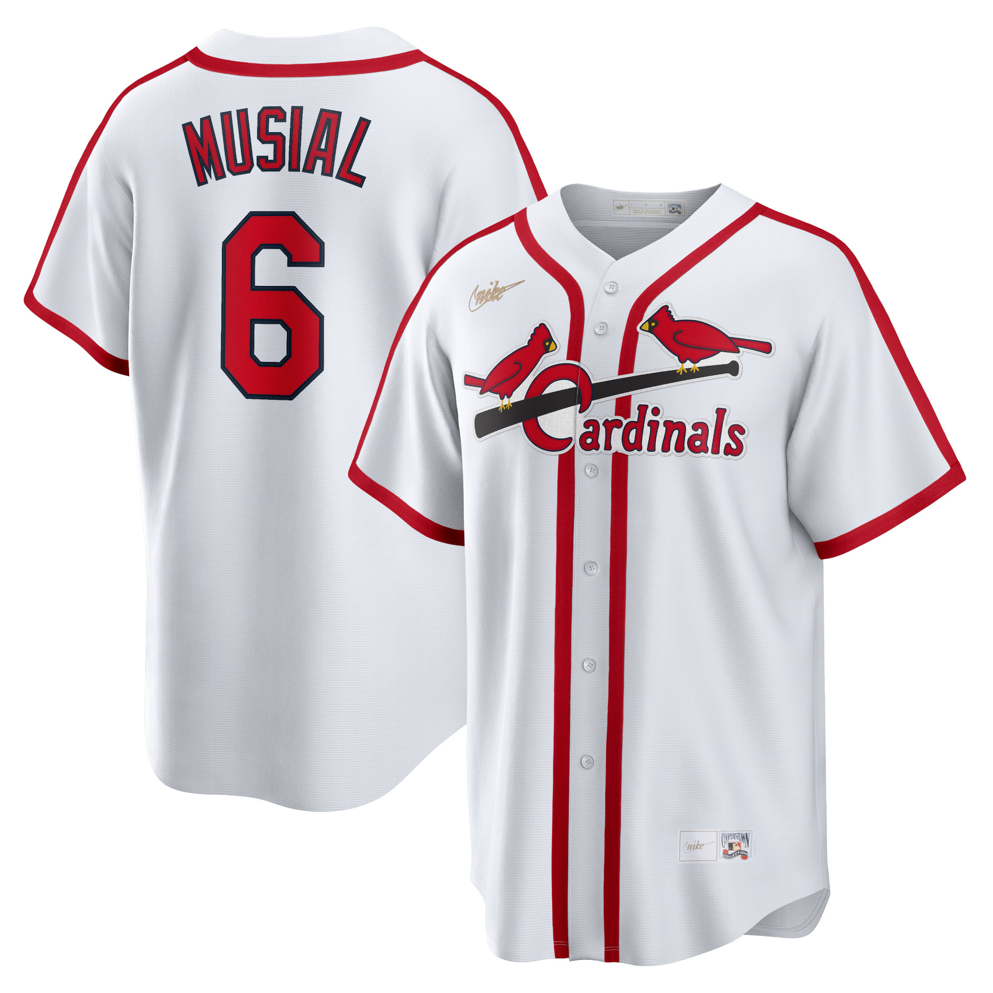 Stan Musial St. Louis Cardinals Home Cooperstown Collection Player Jersey – White