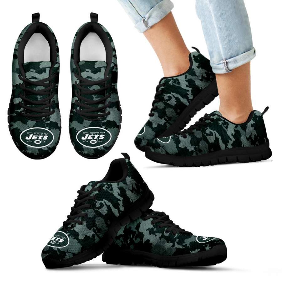 Arches Top Fabulous Camouflage Background New York Jets Sneakers