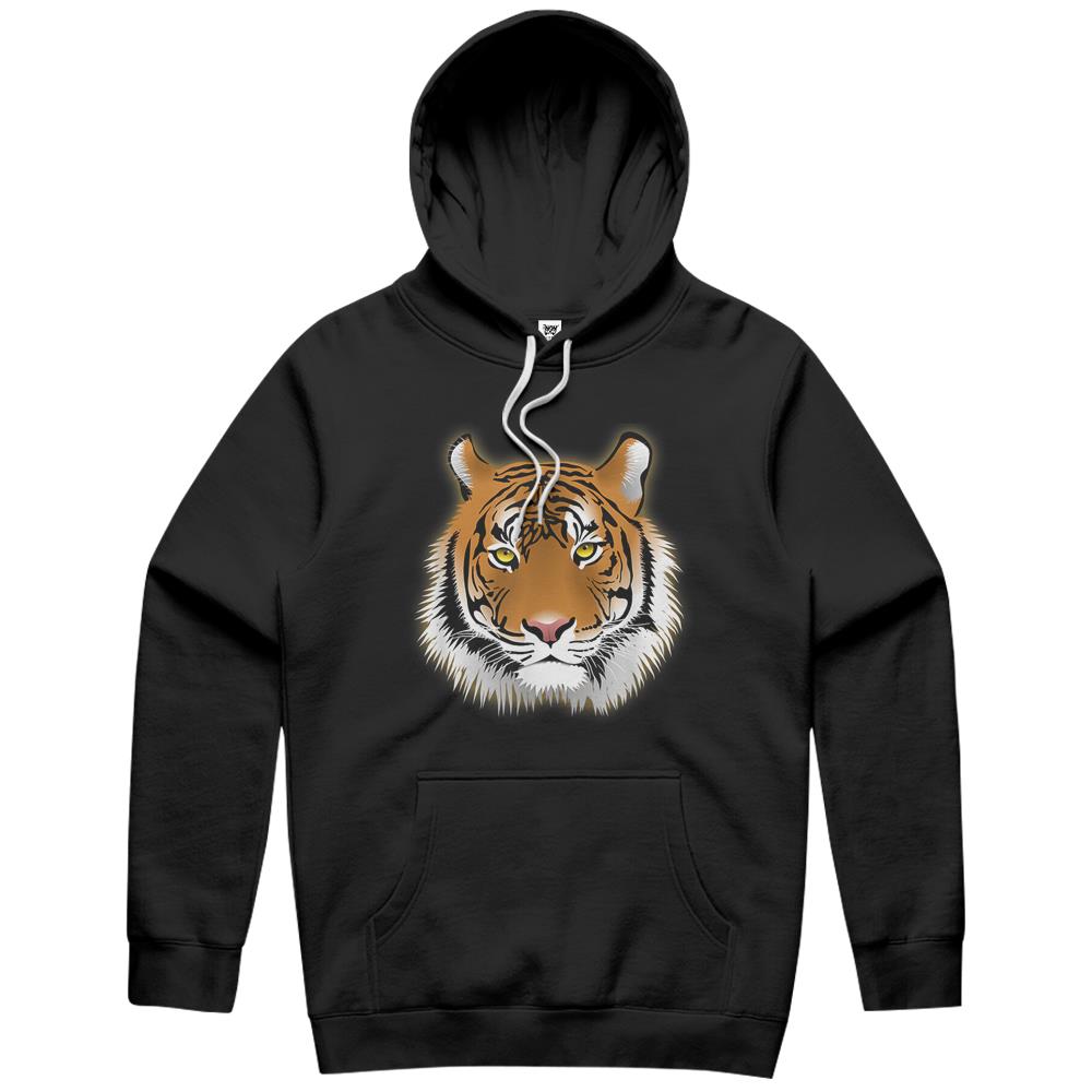 Year Of The Tiger 2022 Tiger Growling Mouth Open Bengal Men Hoodie