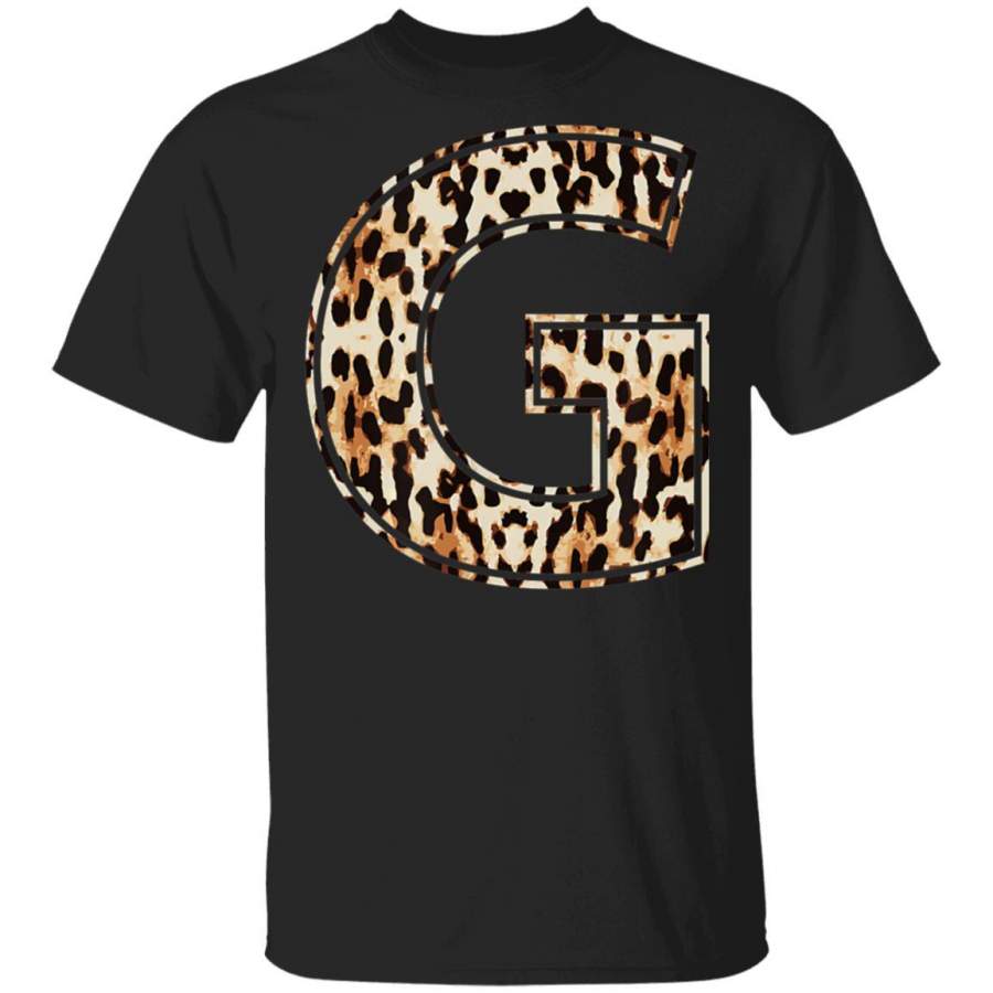 Awesome Letter G Initial Name Leopard Cheetah Print Coffee Mug Unisex Men Women Tshirt