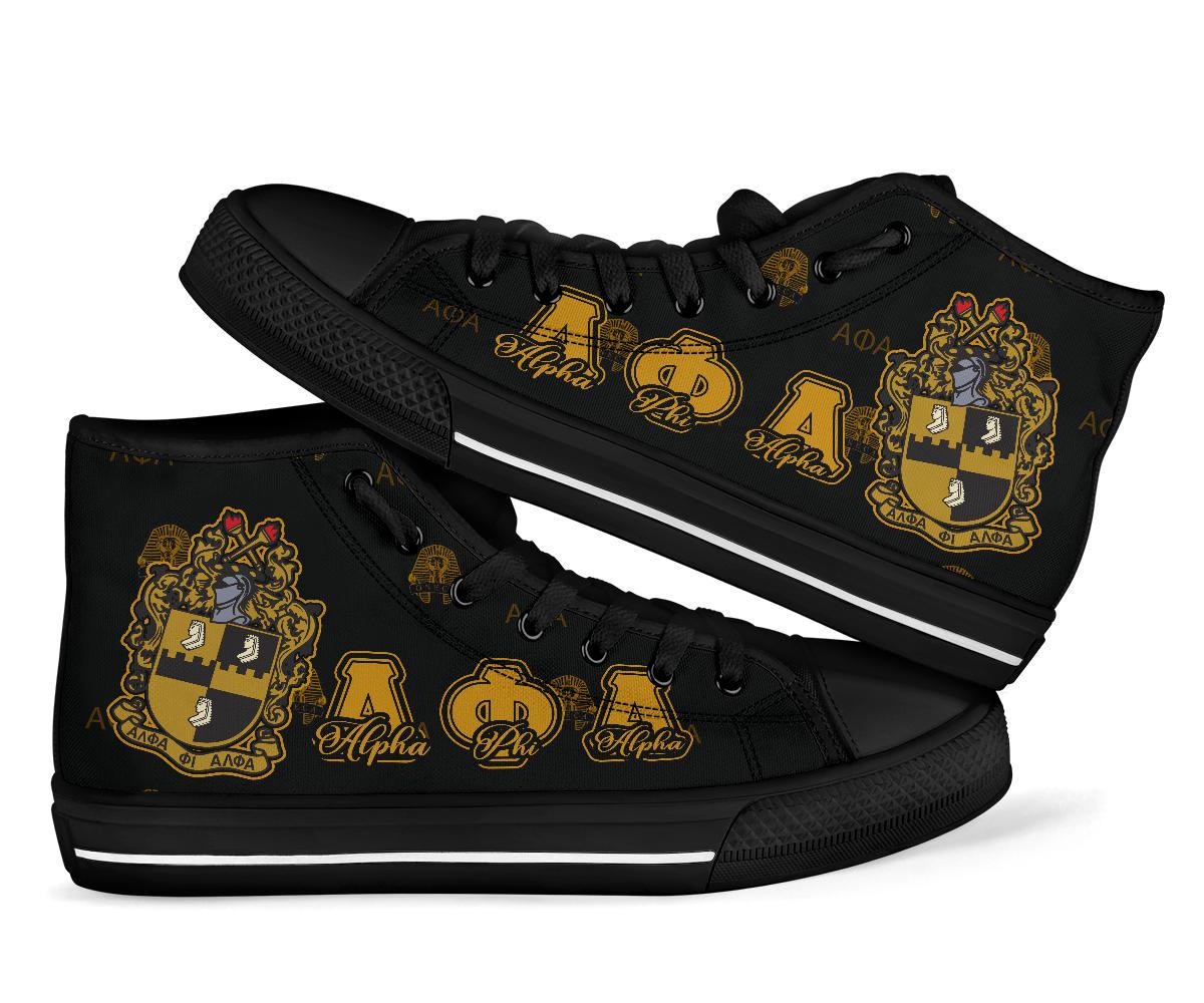 Wonder Print Footwear – Alpha Phi Alpha High Top Shoes Lt10