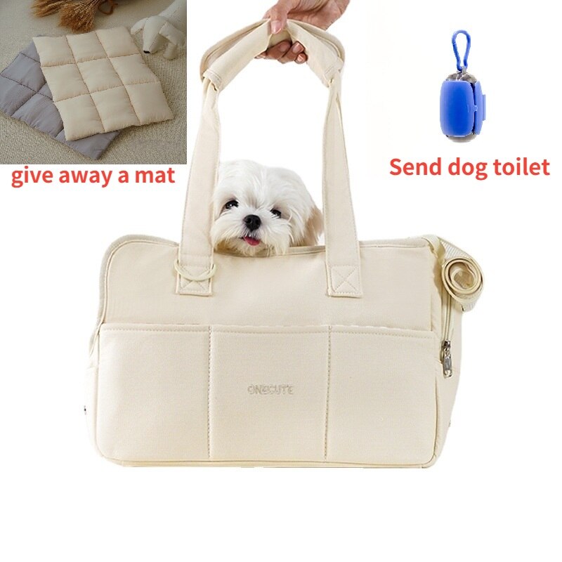 Puppy Dog Bag Portable Pet Carrier Bag One-shoulder Bag Mat Breathable 5KG Load Without Mat Dog Carrier Bag alx