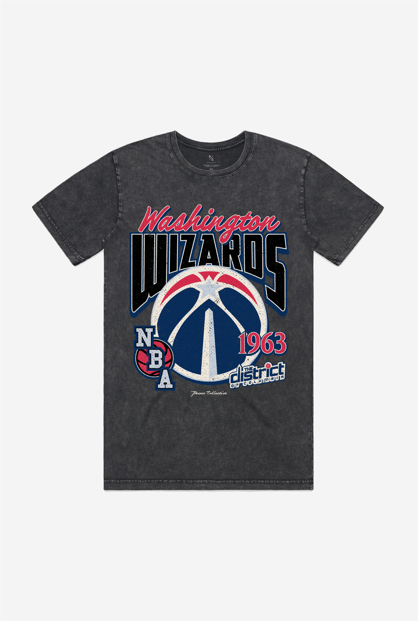 Washington Wizards Stonewash T-Shirt – Black